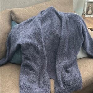 Barefoot Dreams Blue Cardigan Sweater